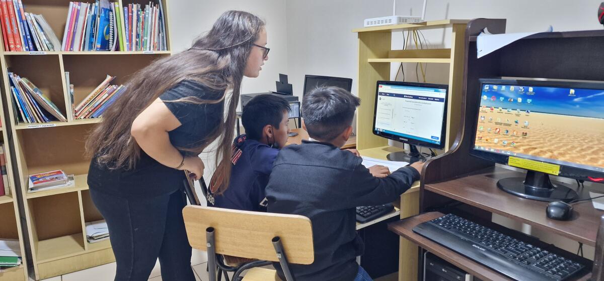 Students attending the Centro Hermano Manolo in Cochabamba