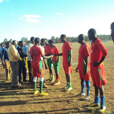In Our Lady Queen of Peace Parish, Nairobi, Kenya, Youth Ambassadors take part in a Youth for Peace soccer tournament organised by the Edmund Rice Advocacy Network