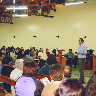 ERI Advocacy Coordinator in Latin America Guillermo Bullrich presenting at the Human Rights Training in Chimbote, Peru.