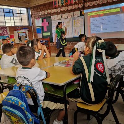 Pupils at Fe y Alegría School, Peru in 2024