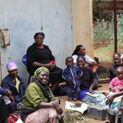 Members of the community income-generation and micro-finance projects at Education for Life