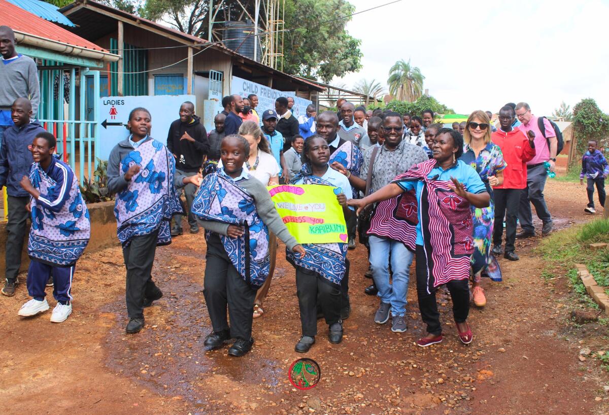 ERCN project participants and staff welcoming the visitors