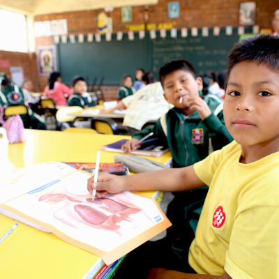 Pupils at Fe y Alegría School, Peru