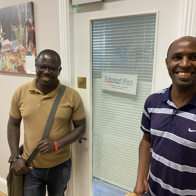 Br. John Paul and Br. Sammy at the ERD Offices 