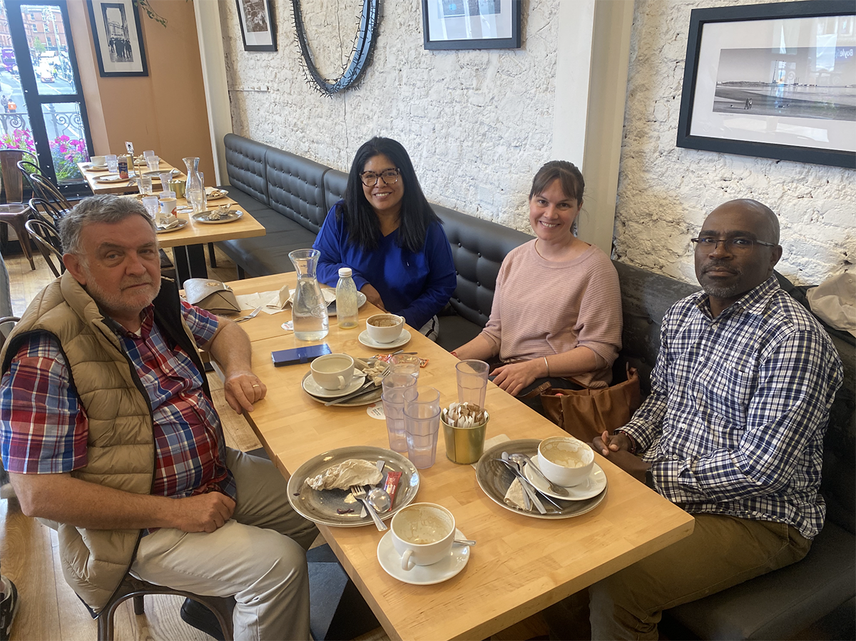 Pictured (L-R): Finbar O’Brien, Patricia Ynoñan, Naidi McDonnell and Paul Gichuki