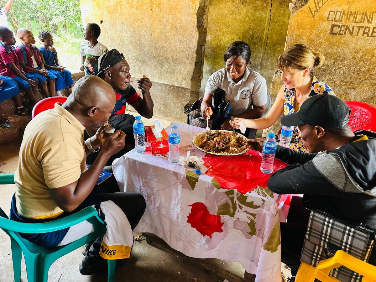 ERD Chief Executive Fiona Dowling at the Seeds of Change project in Mabureh, Sierra Leone